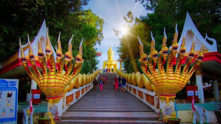Naga staircase to the Big Buddha temple in Pattaya